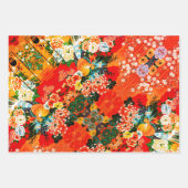 Spring Set Floral, Paisley, Mah Jongg Egrets Geschenkpapier Set (Vorderseite 3)