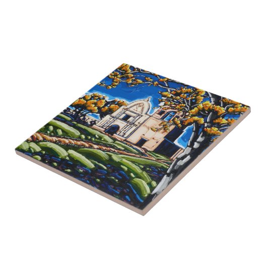 "Spring Shadows at Tumacori" Kunstfliese Fliese (Seite)