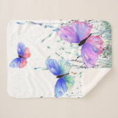 Spring Sherpa Blanket farbenfrohe Schmetterlinge f Sherpadecke (Vorderseite (Horizontal))
