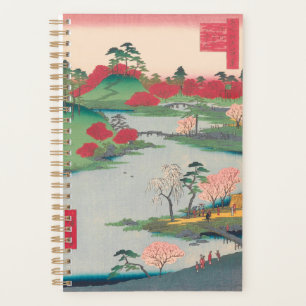Spring Shrine Garden Vintag Ukiyo e Japanese Art Planer