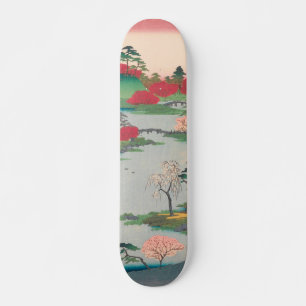 Spring Shrine Garden Vintag Ukiyo e Japanisch Kuns Skateboard