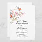 spring simple hand drawn Floral elegant wedding Einladung (Vorne/Hinten)