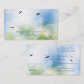 Spring Sky Swallow Therapeut Psychologe Visitenkarte (Vorne/Hinten)