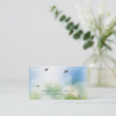 Spring Sky Swallow Therapeut Psychologe Visitenkarte (Stehend Vorderseite)