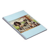 Spring Spaniel Mom and Welpen Notizblock (Rechte Seite)