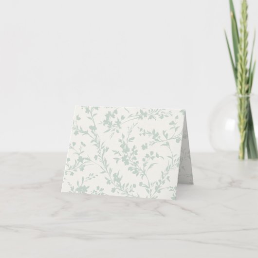 Spring Sprigs Muted Sage - Neutral Dankeskarte (Vorderseite)