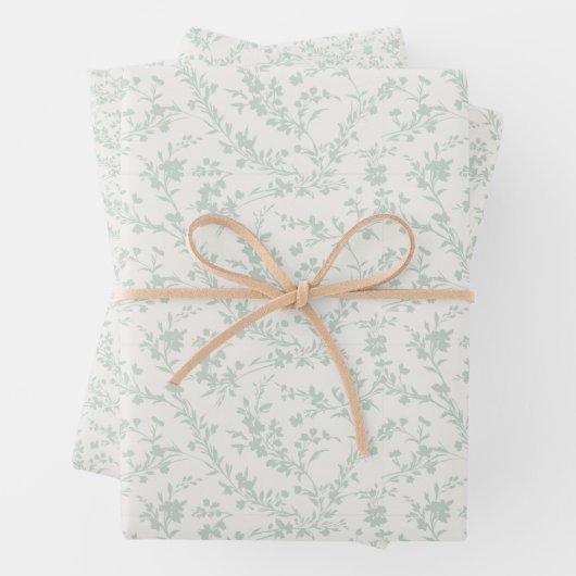 Spring Sprigs Muted Sage - Neutral Geschenkpapier Set (Beispiel)