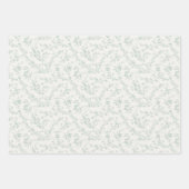 Spring Sprigs Muted Sage - Neutral Geschenkpapier Set (Vorderseite)