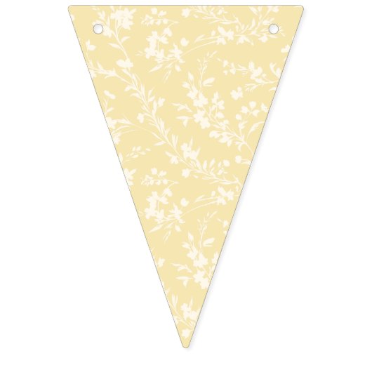 Spring Sprigs Neutral - Buttercreme Wimpelkette (Erste Fahne)