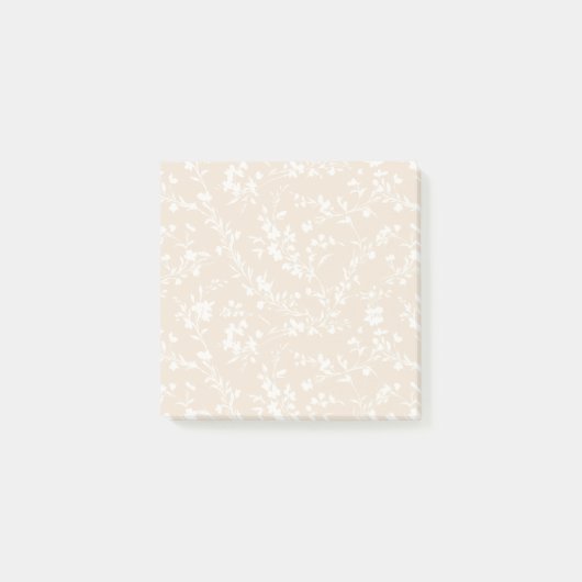 Spring Sprigs Neutral - Soft Linen Post-it Klebezettel (Vorderseite)