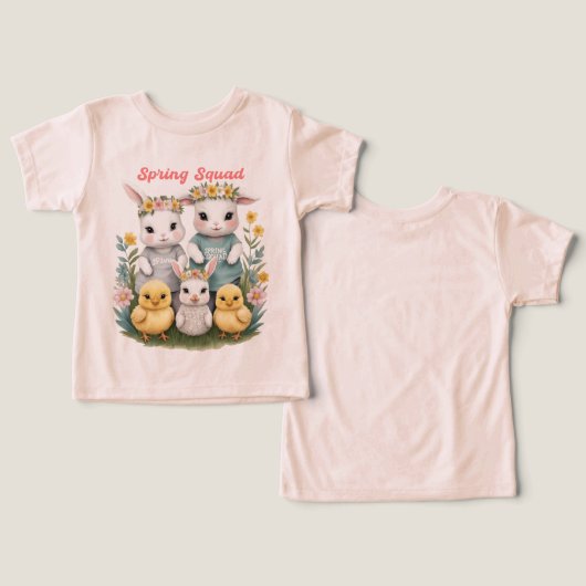 Spring Squad Niedlich Bunny & Chick Oaster (Design Vorderseite & Rückseite)