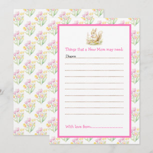 Spring Squirrel Baby Dusche Einladung