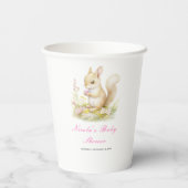 Spring Squirrel Baby Dusche Pappbecher (Rückseite)