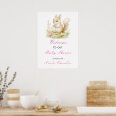 Spring Squirrel Baby Dusche Poster (Küche)