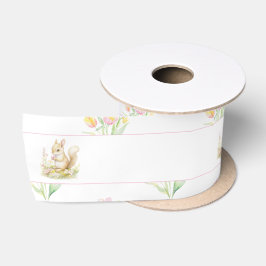Spring Squirrel Baby Dusche Satinband