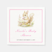 Spring Squirrel Baby Dusche Serviette (Vorderseite)