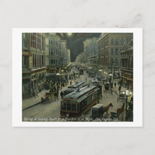 Spring St., Los Angeles, Kalifornien 1908 Vintage Postkarte