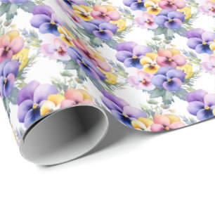 Spring Stiefmütterchen Pansy Geschenkpapier