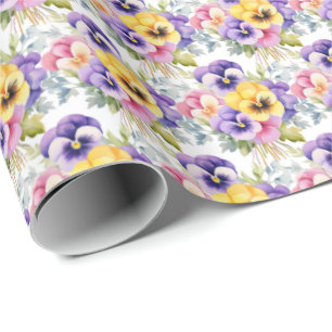 Spring Stiefmütterchen Pansy Geschenkpapier