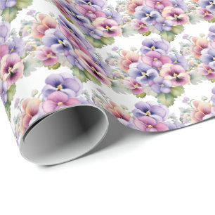 Spring Stiefmütterchen Pansy Geschenkpapier