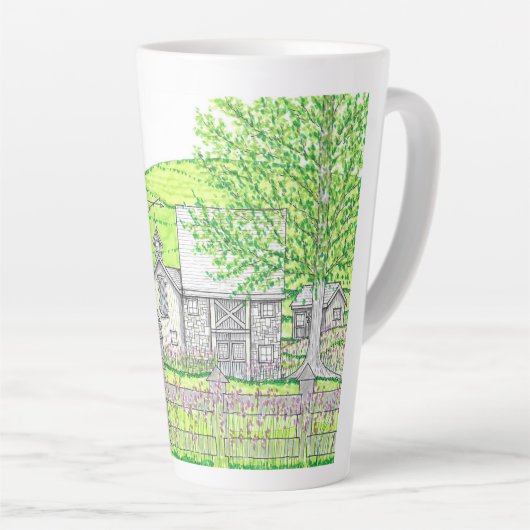 Spring Stone Barn Große Latte Tasse (Rechte Ecke)