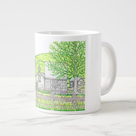 Spring Stone Barn Jumbo Tasse (Vorderseite Rechts)