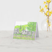 Spring Stone Barn Lavender Notecard Karte (Gelbe Blume)