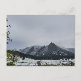 Spring Stubble Boulder Flatirons Postkarte