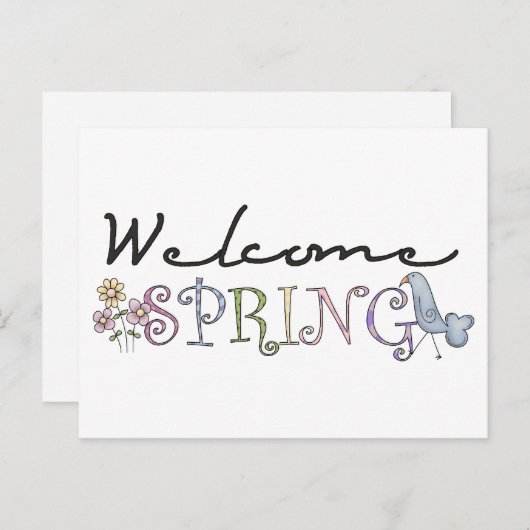 Spring Stuff ・ Welcome Spring Postkarte (Vorne/Hinten)