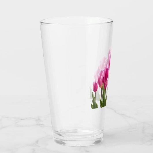 Spring Style Kitchen Deco Pink Tulip Drinks Glas (Rechts)