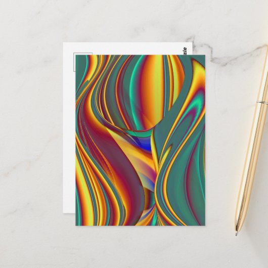 Spring Summer Autumn Flowers Magic Postkarte (Vorderseite/Rückseite Beispiel)