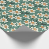 Spring Summer Daisies Floral Geschenkpapier (Ecke)
