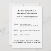 Spring Summer Party Carrot Rainbow Colorful Einladung (Rückseite)