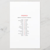 Spring Sunflower Brautparty Game DRUCKT (Rückseite)