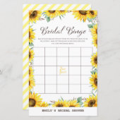 Spring Sunflower Brautparty Game DRUCKT (Vorne/Hinten)