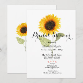 Spring Sunflower Bridal Dusche Einladung
