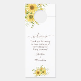 Spring Sunflower Wedding Door Hanger Türanhänger