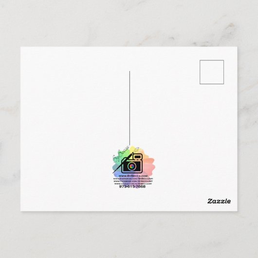 Spring Sunset Friedlich Postkarte (Rückseite)