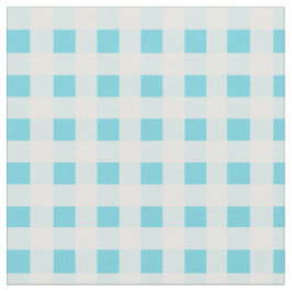 Spring Sunshine Blue White Karo Gingham Pattern Stoff