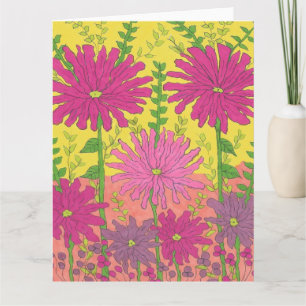 Spring Sunshine Floral Karte