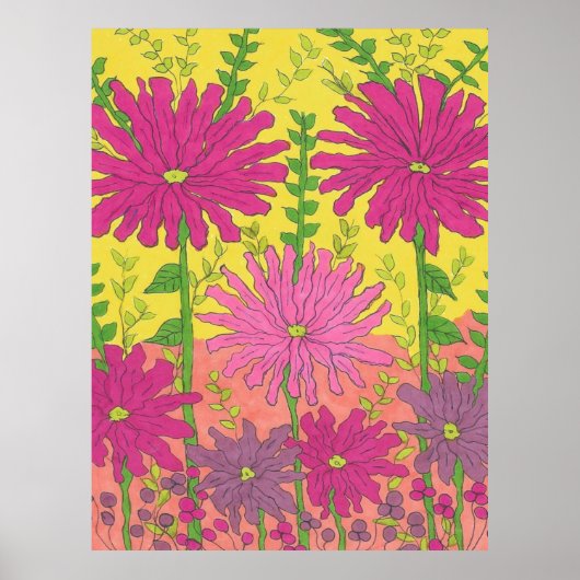 Spring Sunshine Floral Poster (Vorne)