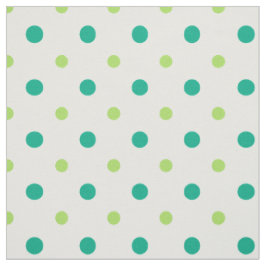 Spring Sunshine Green und White Polka Dots Fabric Stoff