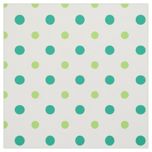 Spring Sunshine Green und White Polka Dots Fabric Stoff (Muster)