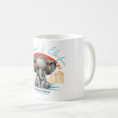 Spring Sunshine und Ele-fun Retro Beach Abenteuer Kaffeetasse (VorderseiteRechts)