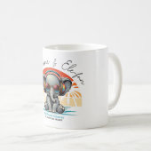 Spring Sunshine und Ele-fun Retro Beach Abenteuer Kaffeetasse (VorderseiteRechts)