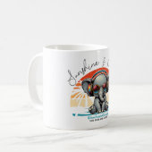 Spring Sunshine und Ele-fun Retro Beach Abenteuer Kaffeetasse (Vorderseite Links)