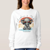 Spring Sunshine und Ele-fun Retro Beach Abenteuer Sweatshirt (Vorderseite)