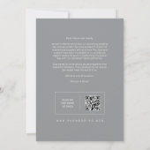 Spring Sweet Wildflowers Branches Wedding Gray Save The Date (Rückseite)