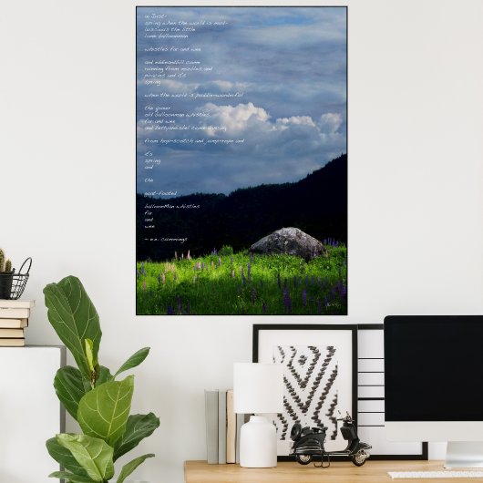 Spring Symphony - ee cummings poster (Heimbüro)
