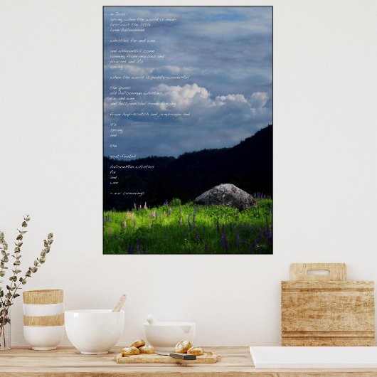 Spring Symphony - ee cummings poster (Küche)